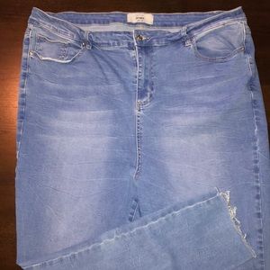 ASOS Curve high waist bright blue jeans 22